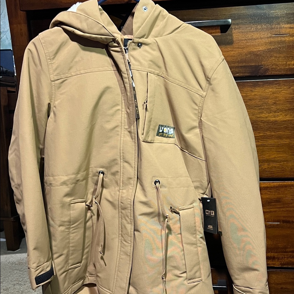 Vans Beige Hooded Performance Jacket for Men